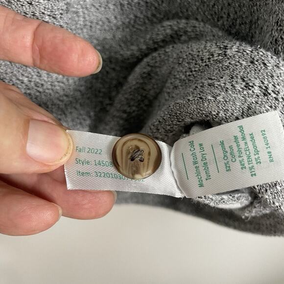 Marine Layer Henley Sweater Sweatshirt Men's Large Gray Textured Preppy Casual - Picture 12 of 13